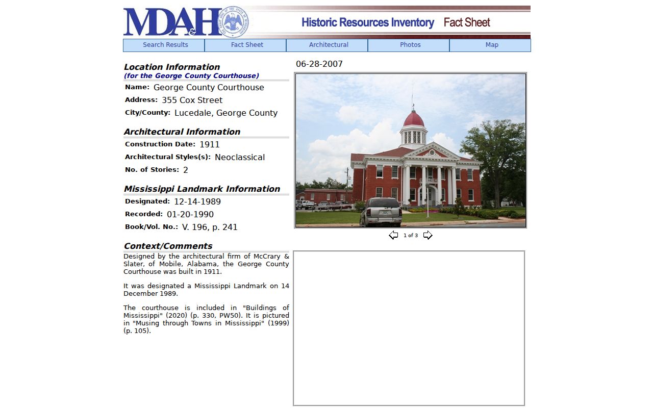 George County court docket historic courthouse record