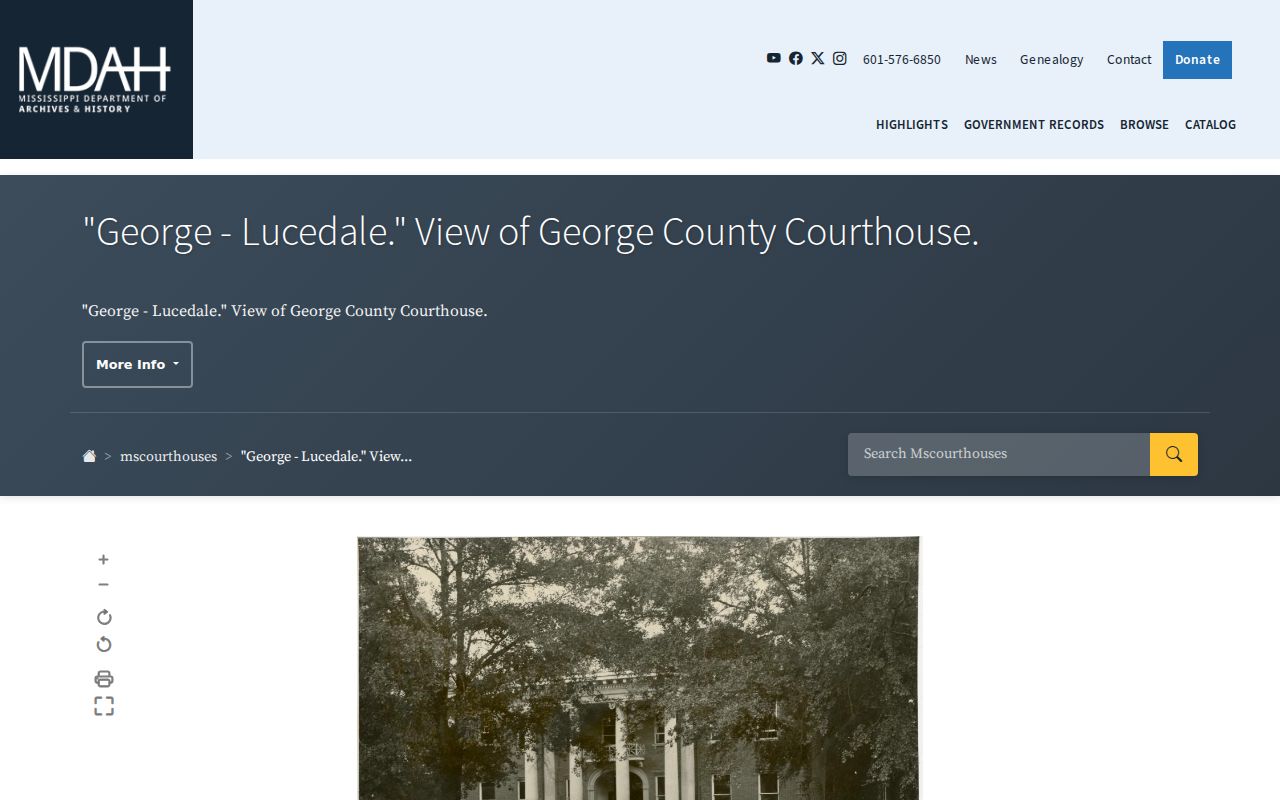 George County court docket historical courthouse image